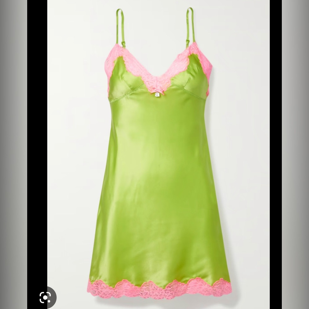 Alexander Wang slip dress green/pink